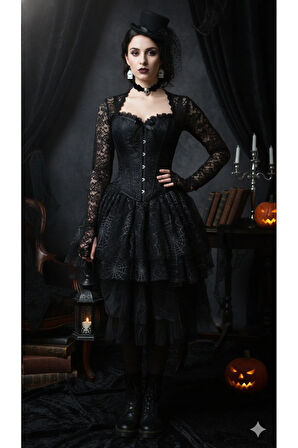 Grave Noir Gotik Tasarım El Yapımı Polimer Kil Küpe – Alternatif Tarz Halloween Konsept Küpe