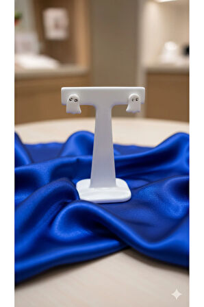 Mini Boo El Yapımı Polimer Kil Küpe – Minimal Hayalet Tasarım – Alerji Yapmayan Çelik