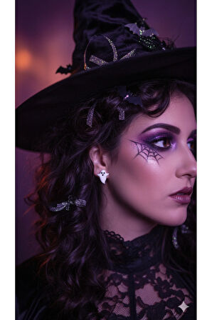 Classic Boo El Yapımı Polimer Kil Küpe – Sevimli Hayalet Tasarım – Alerji Yapmayan Çelik