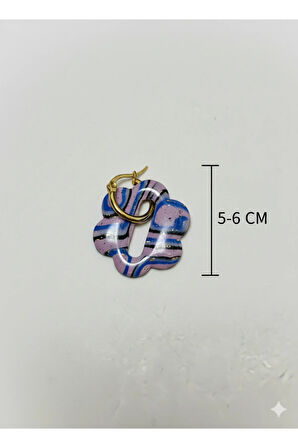 Bleu Améthyste – El Yapımı Mor & Lacivert Halkalı Küpe | Altın Detaylı Zarif Tasarım