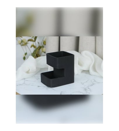 Banyo Düzenleyici 2 Katlı Siyah Organizer 118x150x145 mm