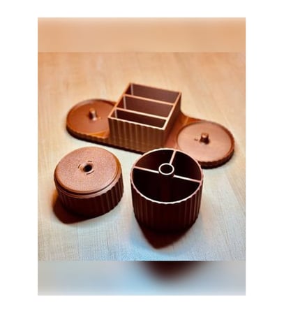 Dönen Stantlı Çok Amaçlı Masaüstü Düzenleyici 247x247x61 mm
