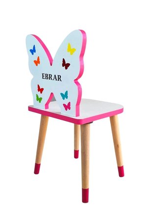 Çocuk Sandalyesi 2-6 Yaş pembe kelebekli