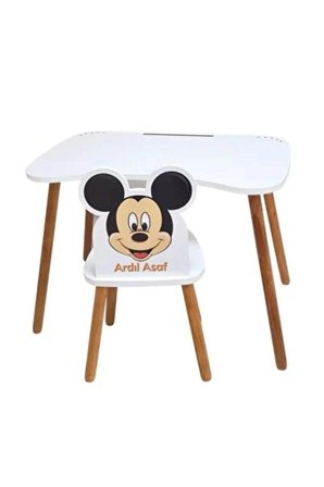 Çocuk Aktivite Masa Ve Sandalye Takımı  4-12 Yaş Mickey Mouse