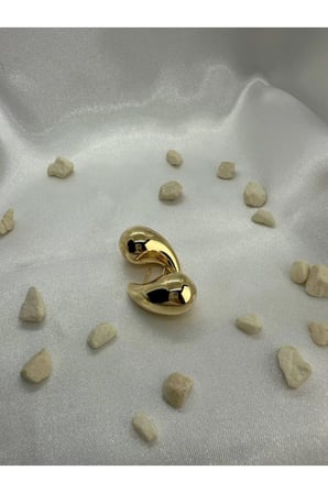 Gold Çelik Damla Küpe
