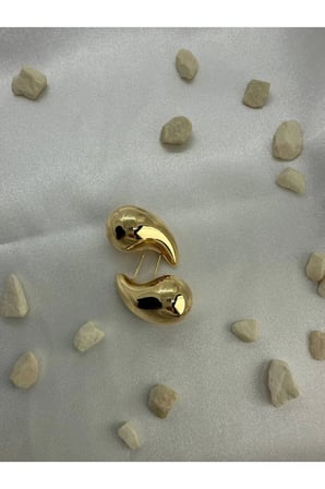 Gold Çelik Damla Küpe