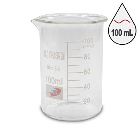 Dolar Kimya Cam Beher (Isotherm) | Kısa Form | 100 ml X 12 ADET