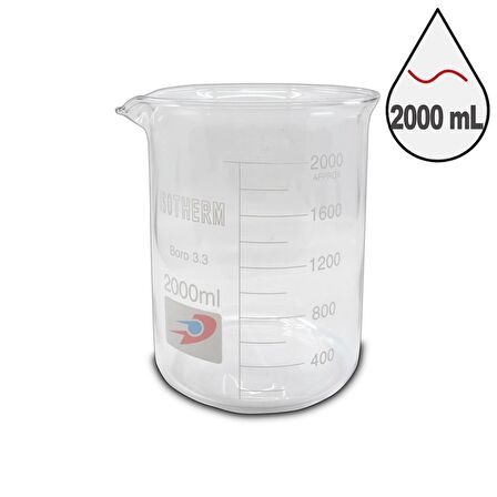 Dolar Kimya Cam Beher (Isotherm) | Kısa Form | 2000 ml