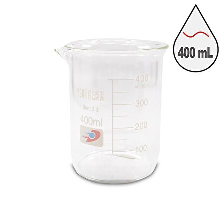 Dolar Kimya Cam Beher (Isotherm) | Kısa Form | 400 ml X 4 ADET