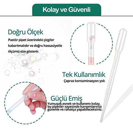 Dolar Kimya Pastör Pipet (Plastik) - 3 mL x 10 ADET