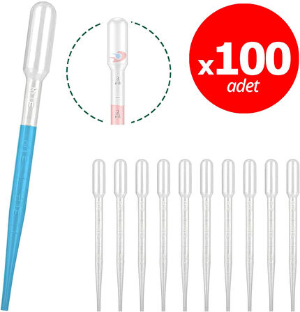 Dolar Kimya Pastör Pipet (Plastik) - 3 mL x 100 ADET