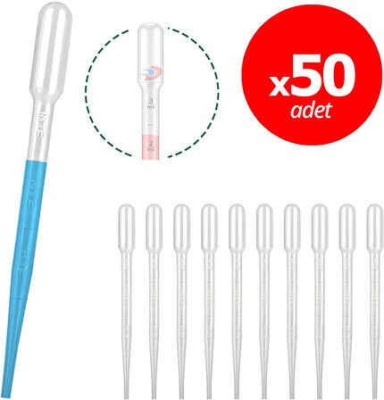 Dolar Kimya Pastör Pipet (Plastik) - 3 mL x 50 ADET