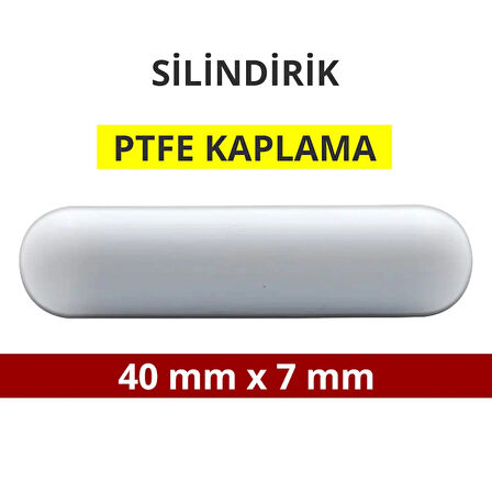 Manyetik Balık - Silindirik (PTFE Kaplı) - 40 mm x 7 mm