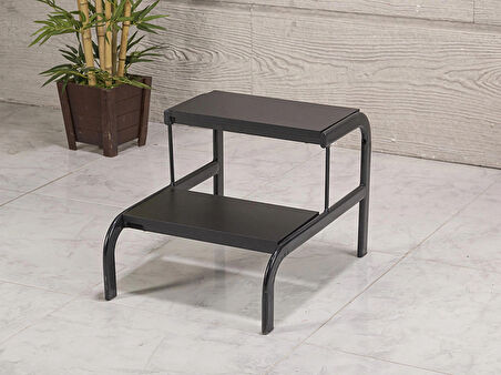 Eskabo Oval Metal Gövdeli İki Basamaklı Merdiven