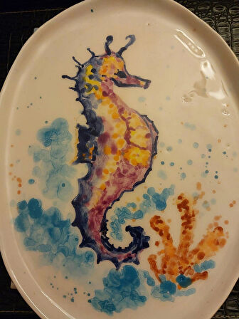 Denizatı seramik tabak