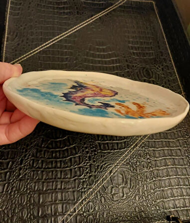 Denizatı seramik tabak