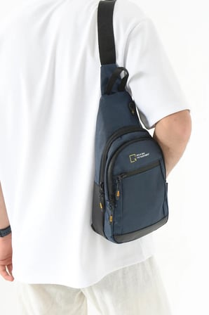 M-1008 Unisex Spor ve Günlük Kullanıma Uygun Lacivert Göğüs Çapraz Çanta Sırt Çanta