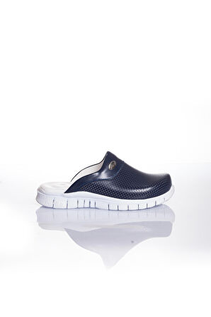 Lacivert Renk Ortopedik Hafif Tabanlı Medikal Sabo Terlik Hemşire Terliği Doktor Terliği Hastane Terliği