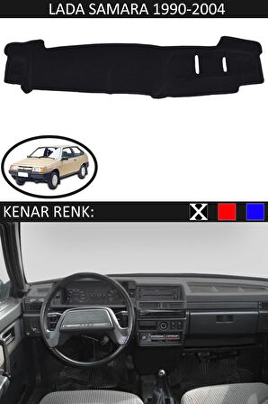 Lada Vega Vaz 110 İçin Uygun Torpido Koruma Halısı Siyah Kenar Renk Siyah