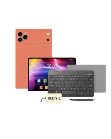 Android Tablet Klavyeli Set Stylus Kalem Kılıf Cam Dahil