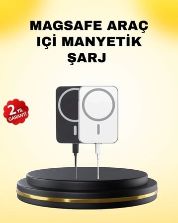15w Kablosuz Şarj Destekli Magsafe Araç Tutucu Havalandırma Klipsli