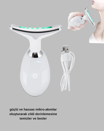 Yüz Ve Boyun Sıkılaştırıcı Cilt Bakım Cihazı | Ems Mikro Akım & Kırışıklık Giderici