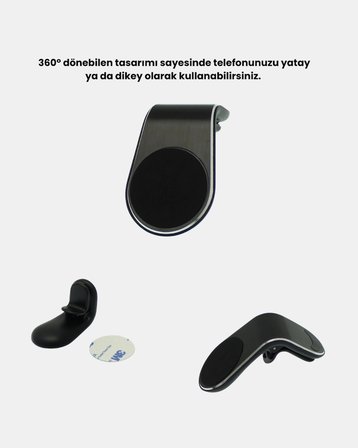 Manyetik Araç Telefon Tutucu 360° Dönebilen Ve Sarsıntısız Güçlü Mıknatıslı