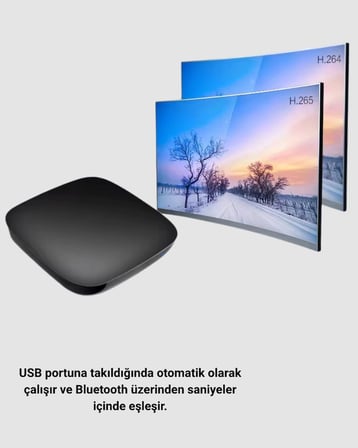 Android Auto Kablosuz Bağlantı Adaptörü 5.8ghz Hızlı Wifi Ve Kompakt Tasarımlı