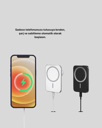 15w Araç Telefon Tutucu Kablosuz Hızlı Şarj Özellikli