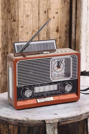 Nostaljik Radyo Usb,aux Ve Sd Kart Girişli Bluetooth Bağlantılı