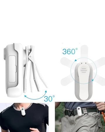 Manyetik Klipsli Mini Aksiyon Kamera 1080p Wifi Bağlantılı Geniş Açılı Lens