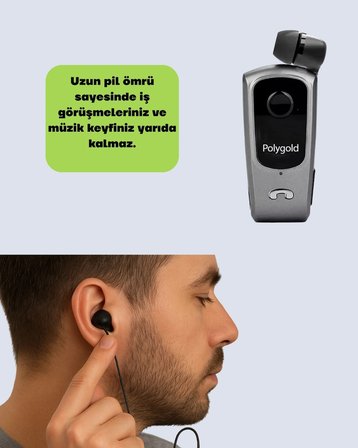 Pg920 Klipsli Bluetooth Kulaklık