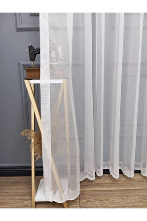 Lanka Sade Düz Etek Işlemeli Ütü Istemez Yeni Tarz 3kat Pileli Tül Perde