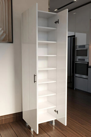 Lale 2 Kapaklı 8 Raflı Çok Amaçlı Dolap