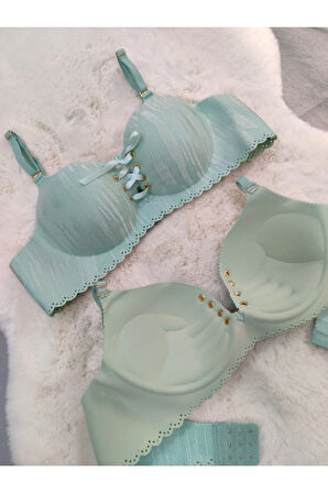 Lazer Kesim Dikişsiz Sütyen, Dolgulu Iz Yapmaz Balensiz Önden Bağalama Detaylı Sütyen