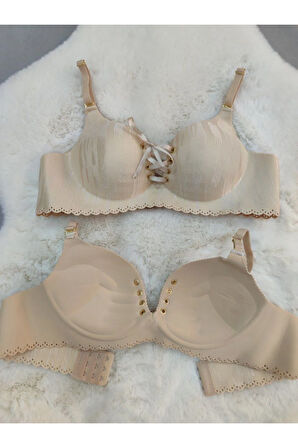 Lazer Kesim Dikişsiz Sütyen, Dolgulu Iz Yapmaz Balensiz Önden Bağalama Detaylı Sütyen