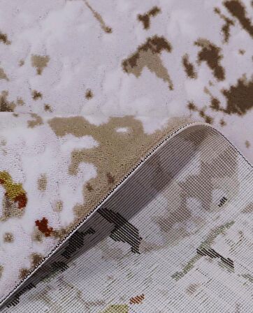 İpek Mekik Halı Lapena Kahve Ekru Modern Desenli Halı