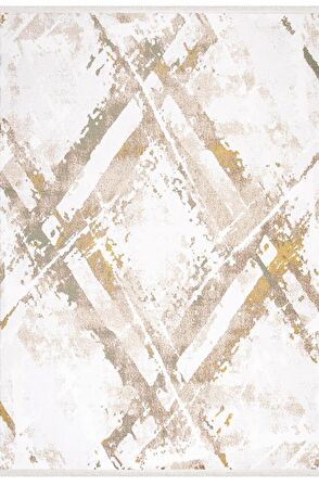 İpek Mekik Halı Lapena Kahve Ekru Modern Desenli Halı