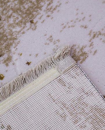 İpek Mekik Halı Lapena Kahve Ekru Modern Desenli Halı