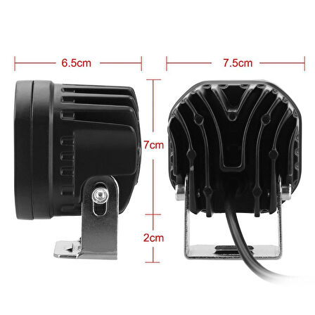 Offroad sis lambası sarı 4 led 40w 12-32v set 