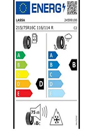 Lassa 215/75R16C 116/114R Wintus 2 Kış Lastiği (Üretim Yılı: 2024)