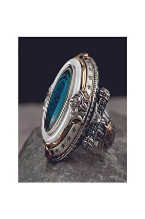 Islam Usta Tasarımı La Tahzen Gümüş Erkek Yüzük