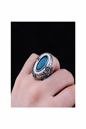 Islam Usta Tasarımı La Tahzen Gümüş Erkek Yüzük