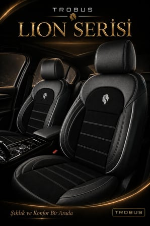 Peugeot 301 2012-2017 Uyumlu Lion Serisi 2+1 Ticari Tay Tüyü Siyah Beyaz Koltuk Kılıfı