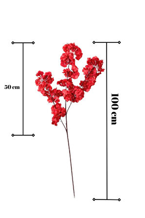 Yapay Lüx Kırmızı Bahar Dalı 100 Cm