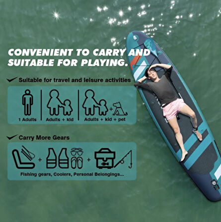 Age Sup Paddle Board 320x82x15 cm Şişme Sörf Tahtası - Full set iSUP