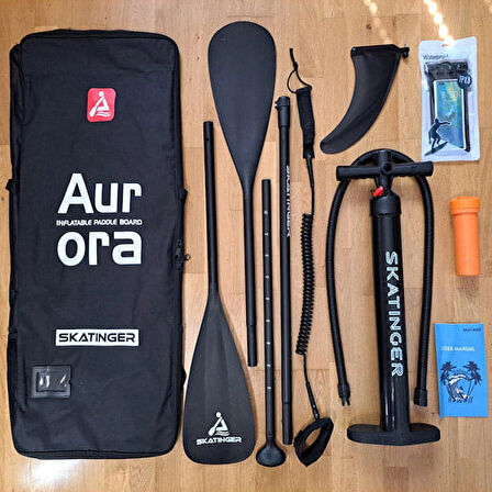 Aurora Black SUP 335x84x15 cm Stand Up Paddle Board Full Set