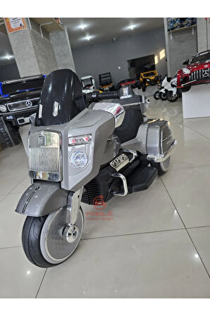 RR Vintage Motor! 12V, 3 Teker, Ayaktan Gazlı, Renkli Ön Farlar, Müzik Sistemi