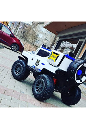 Hummer Jeeb! 12v, Kauçuk Lastik 4x4, Bluetooth Müzik, Yan Bagaj, Telsiz, Tepe Lambali Akülü Araba!