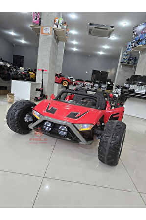 Truck 24V Off Road! 24V, Kauçuk Lastik, Çift Kişilik,Güçlü Motorlar,Deri Koltuk (Kumandasız)